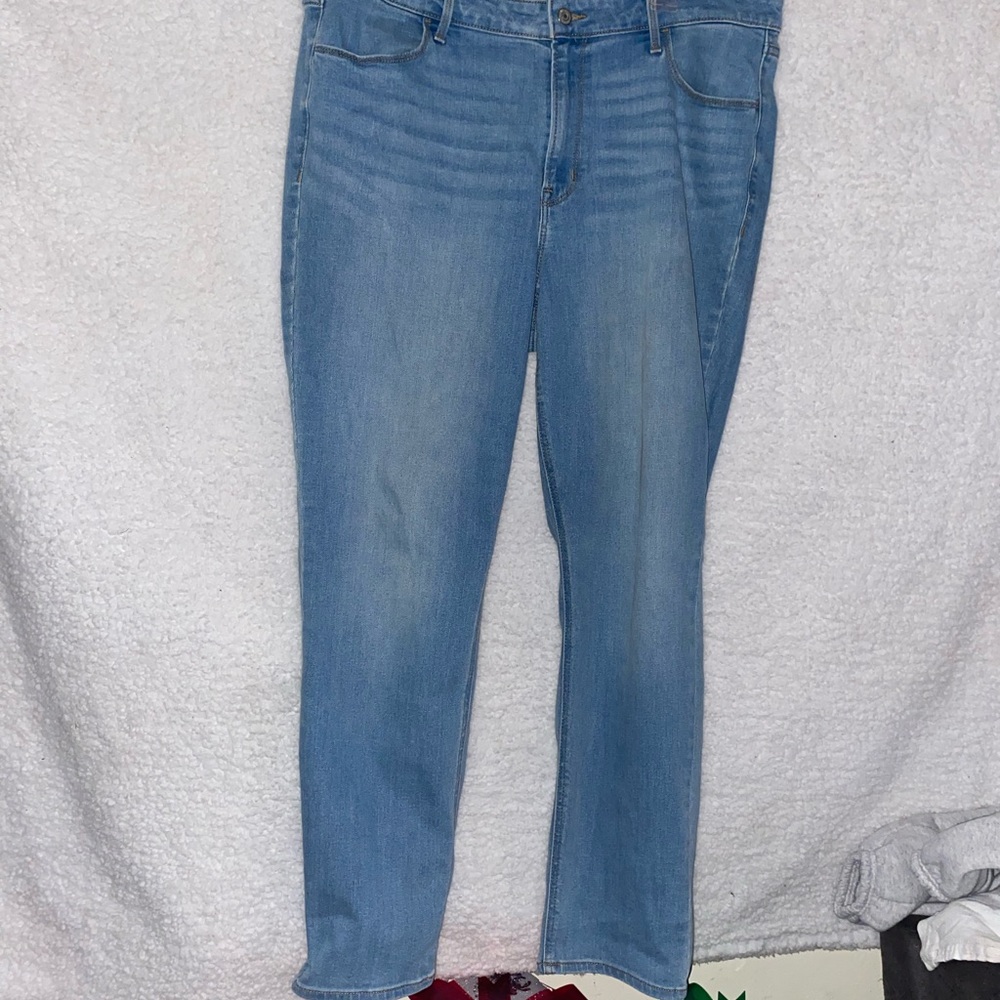 Old navy light jeans women size 16 high rise straight - Picture 2 of 6